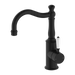 York Basin Mixer with Hook Spout (Matte Black) with White lever