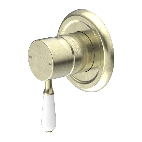 York Wall Mixer with White Lever