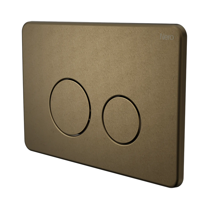 In Wall Toilet Push Plate (Tumbled Antique brass)