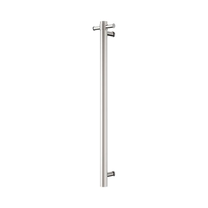 Mecca 240V Single Vertical Heated Towel Rail (Brushed Nickel)