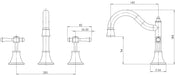 Nostalgia Lever Basin Set Shepherds Crook (Line Drawing)