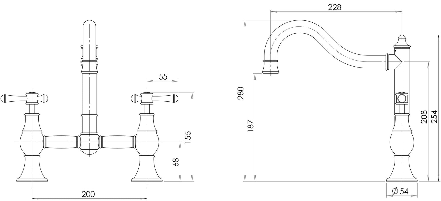Nostaliga Exposed Sink Set (Chrome)