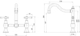 Nostalgia Exposed Sink Set (Line Drawing)