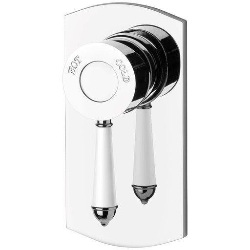 Phoenix Tapware Nostalgia Shower / Wall Mixer (Chrome & White) NS780-62