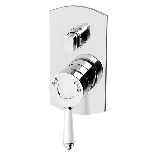 Phoenix Tapware Nostalgia Shower / Wall Mixer with Diverter (Chrome & White) NS791-62