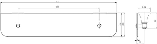 Nostalgia Glass Shelf (Line Drawing)