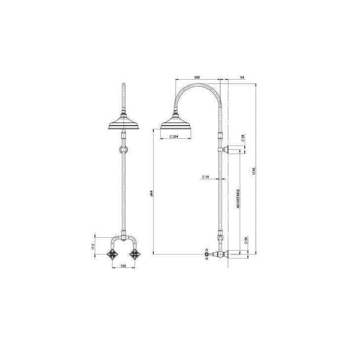 Nostalgia Exposed Shower Set (Chrome)