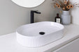 Pill Fluted Above Counter Basin Gloss White
