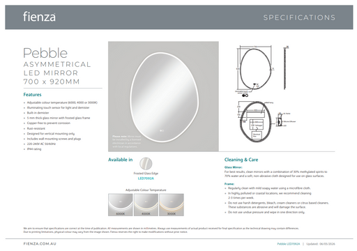 Product Specification Information