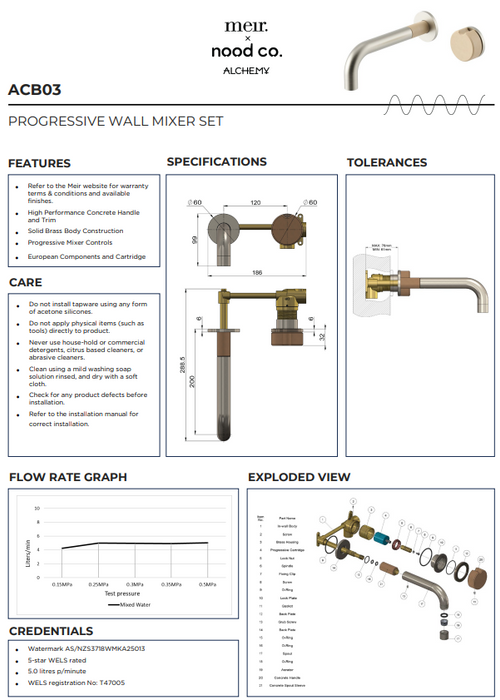 Product Specification Information