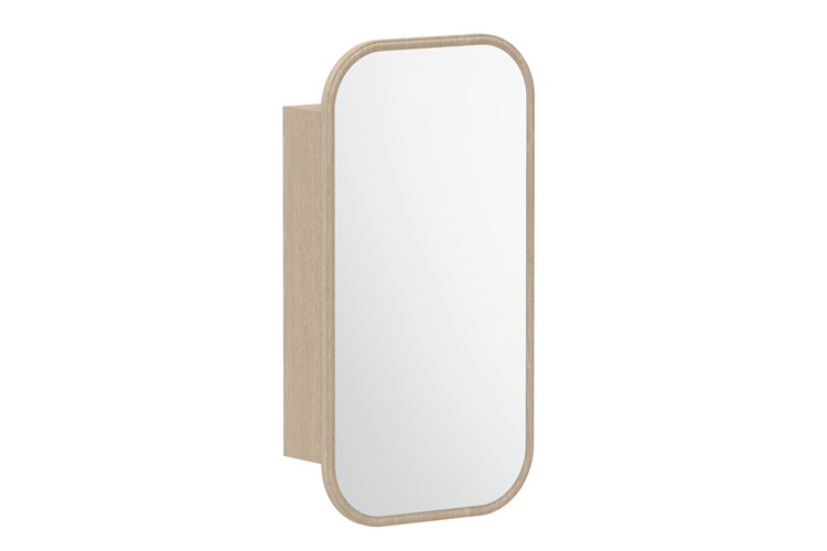 Quinn Mirrored Cabinet - Coastal Oak