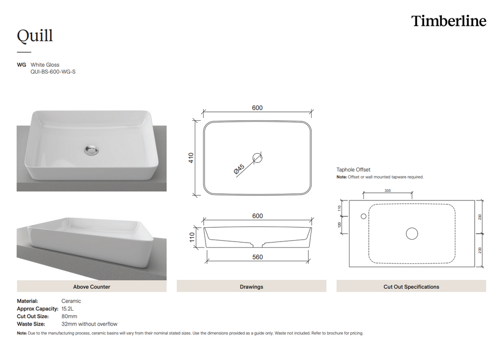 Product Specification Information
