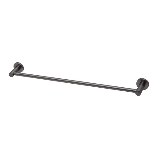 Radii Single Towel Rail 600mm (Round) (Brushed Carbon)