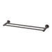 Radii Double Towel Rail 800mm (Round) (Brushed Carbon)