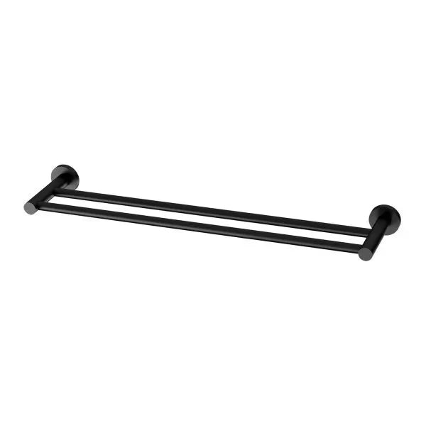 Radii Double Towel Rail 600mm (Round) (Matte Black)