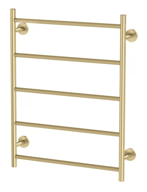 Radii Heated Towel Ladder 550 x 740mm (Round) (Brushed Gold) by Phoenix Tapware