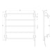 Specification line drawing with square plates installed