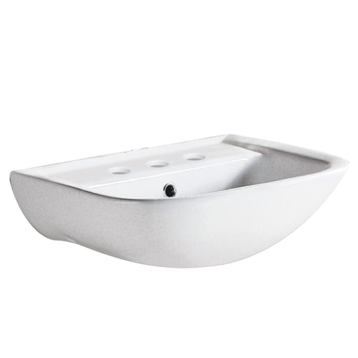 Fienza RAK Lara Wall Basin (Gloss White 3 Tap Holes)