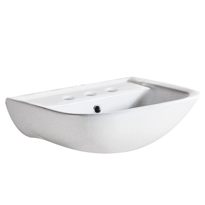 Fienza RAK Lara Wall Basin (Gloss White 3 Tap Holes)