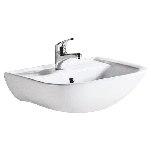 Fienza RAK Lara Wall Basin (Gloss White 1 Tap Hole)