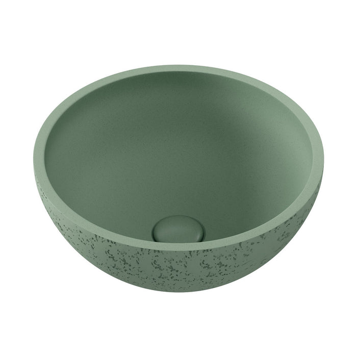 Fienza Alba Round Concrete Above Counter Basin (Sage Green)