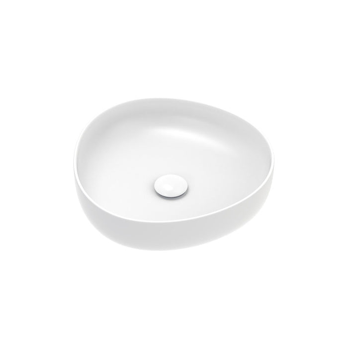 Fienza Pebble Small Above Counter Basin (Matte White)