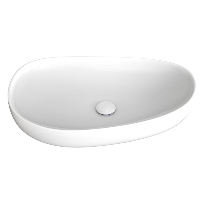 Fienza Pebble Large Above Counter Basin (Gloss White)