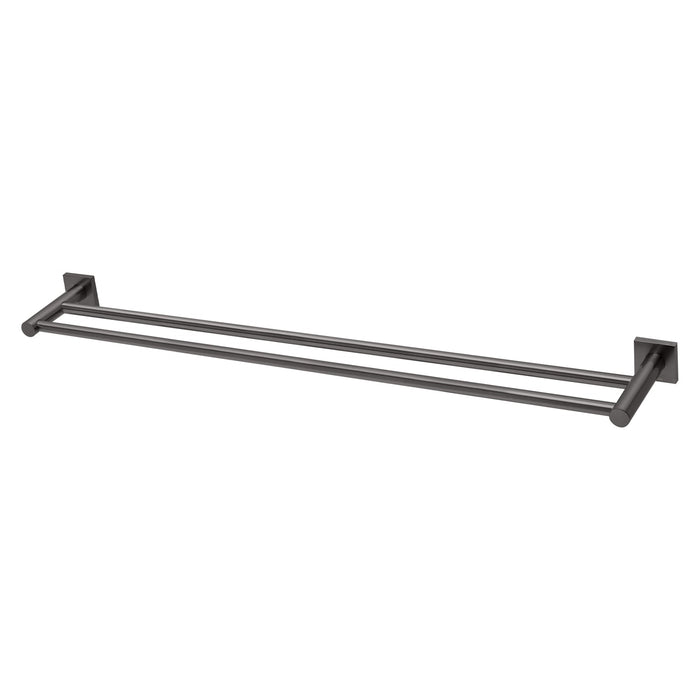 Radii Double Towel Rail 800mm (Square) (Brushed Carbon)