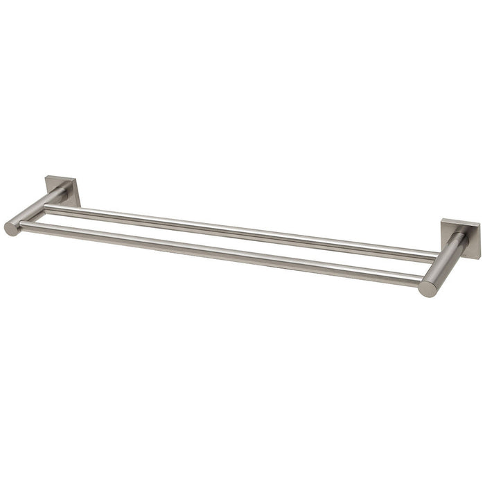 Phoenix Tapware Radii Double Towel Rail 600mm (Square) (Brushed Nickel) RS813BN