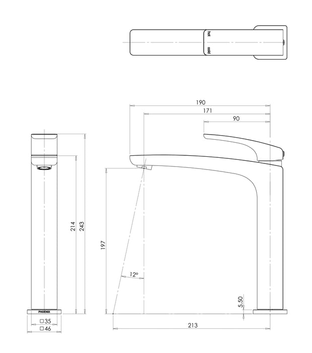 Rush Sink Mixer (Matte Black)