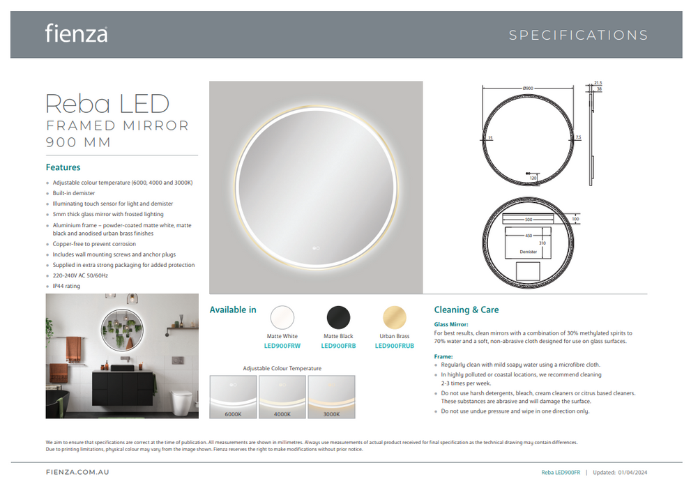 Product Specification Information