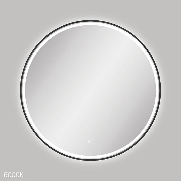 Fienza Reba LED Framed Mirror 900mm (Matte Black)