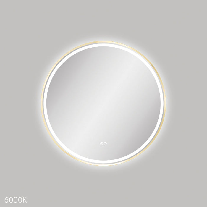 Fienza Reba LED Framed Mirror 700mm (Urban Brass)