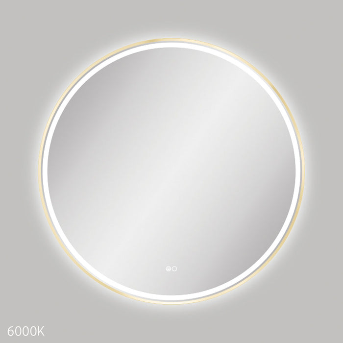 Fienza Reba LED Framed Mirror 900mm (Urban Brass)