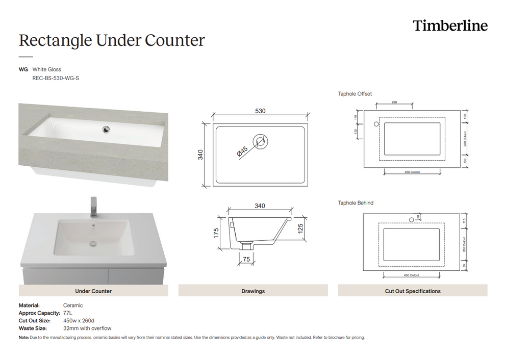 Product Specification Information