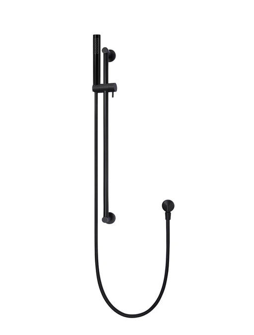 Meir Round Hand Shower on Rail Column (Matte Black)