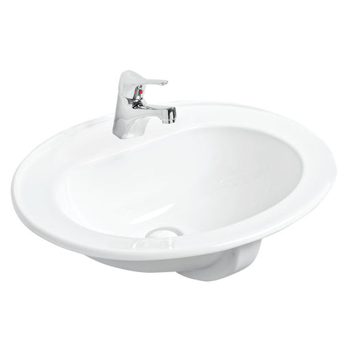 Argent Azure 575 Oval Drop In Basin (Gloss White)