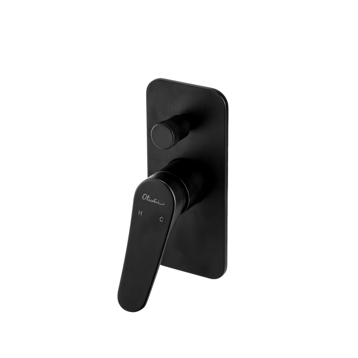 Verona Wall Mixer with Diverter (Matte Black)