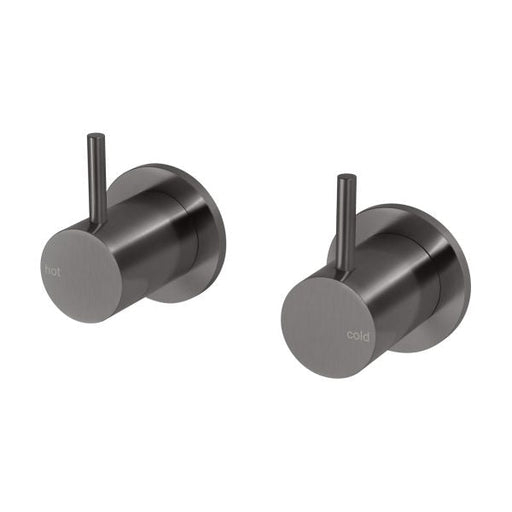 Vivid Slimline Wall Top Assemblies 15mm Extended Spindles (Brushed Carbon)