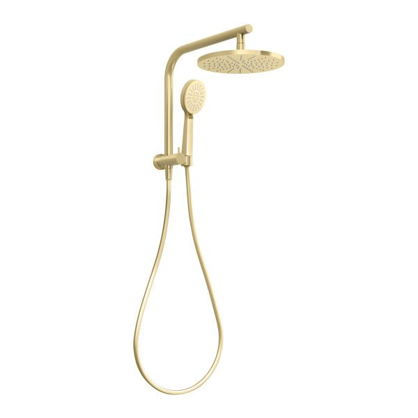 Vivid Slimline Compact Twin Shower (Brushed Gold)