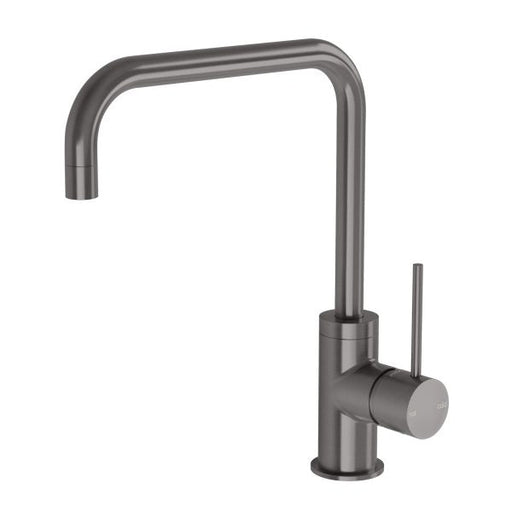 Vivid Slimline Side Lever Sink Mixer 220mm Squareline (Brushed Carbon)