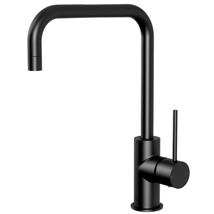 Phoenix Tapware Vivid Slimline Side Lever Sink Mixer 220mm Squareline (Matte Black) VS731MB