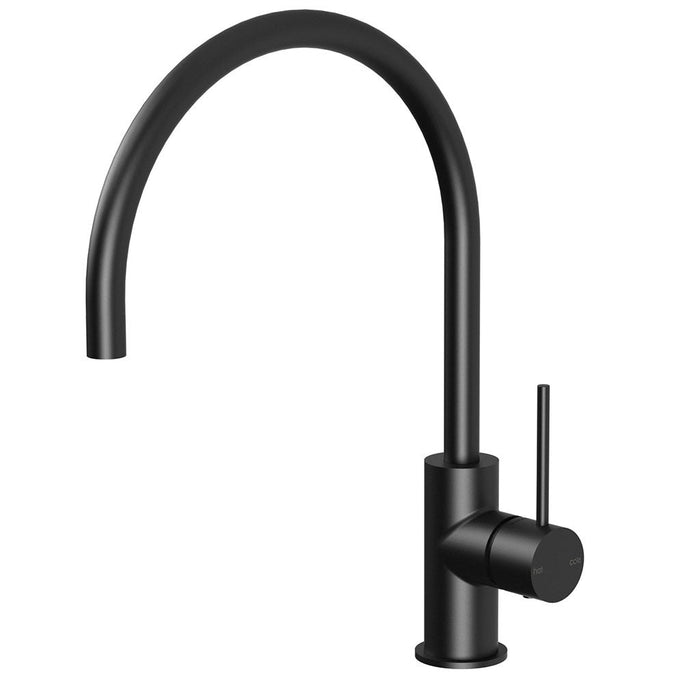 Phoenix Tapware Vivid Slimline Side Lever Sink Mixer 220mm Gooseneck (Matte Black) VS733MB