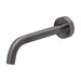 Vivid Slimline Wall Basin Outlet 180mm Curved (Brushed Carbon)