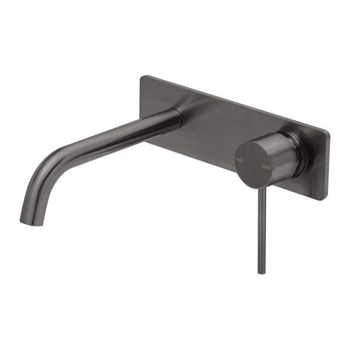 Vivid Slimline Wall Bath Set 180mm Curved (Brushed Carbon)