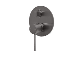 Vivid Slimline Shower / Bath Diverter Mixer (Brushed Carbon)