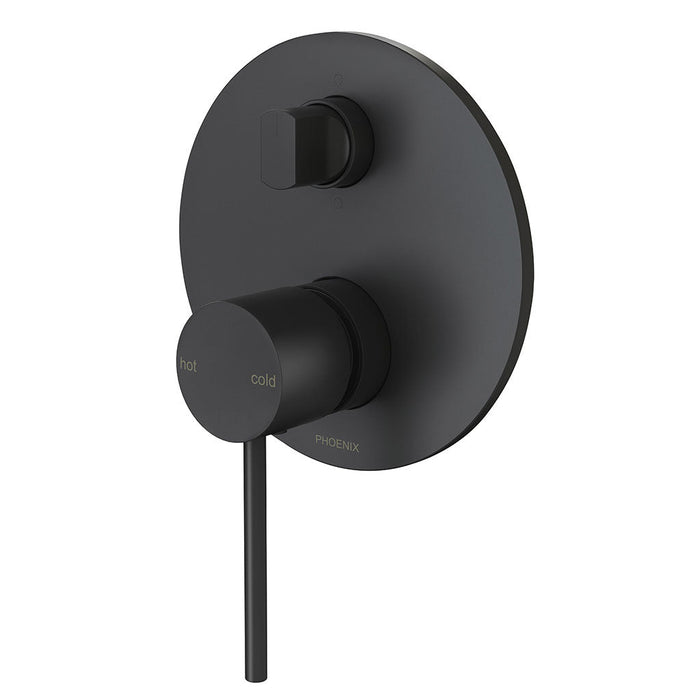 Phoenix Tapware Vivid Slimline Shower / Bath Diverter Mixer (Matte Black) VS791MB
