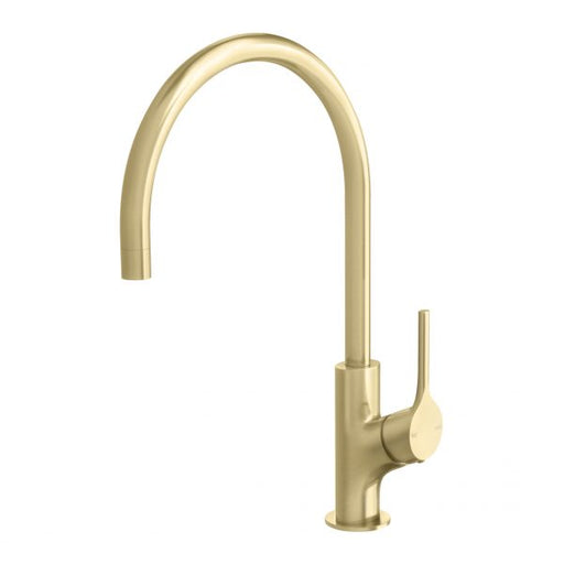 Vivid Slimline Oval Sink Mixer 220mm Gooseneck (Brushed Gold)