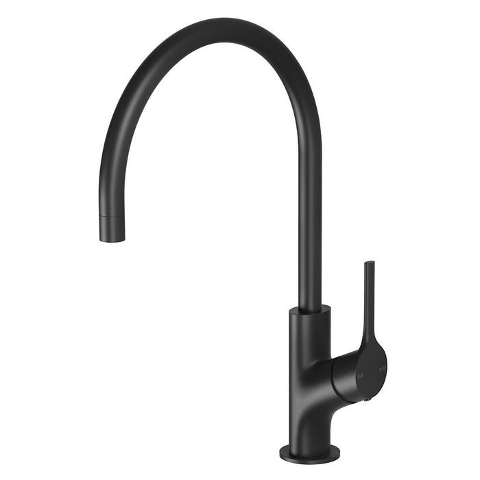 Phoenix Tapware Vivid Slimline Oval Sink Mixer 220mm Gooseneck (Matte Black) VV733MB