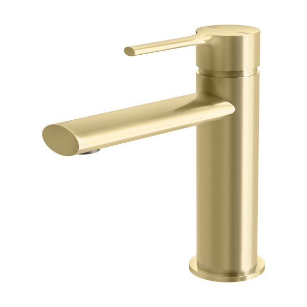 Vivid Slimline Oval Basin Mixer (Brushed Gold)